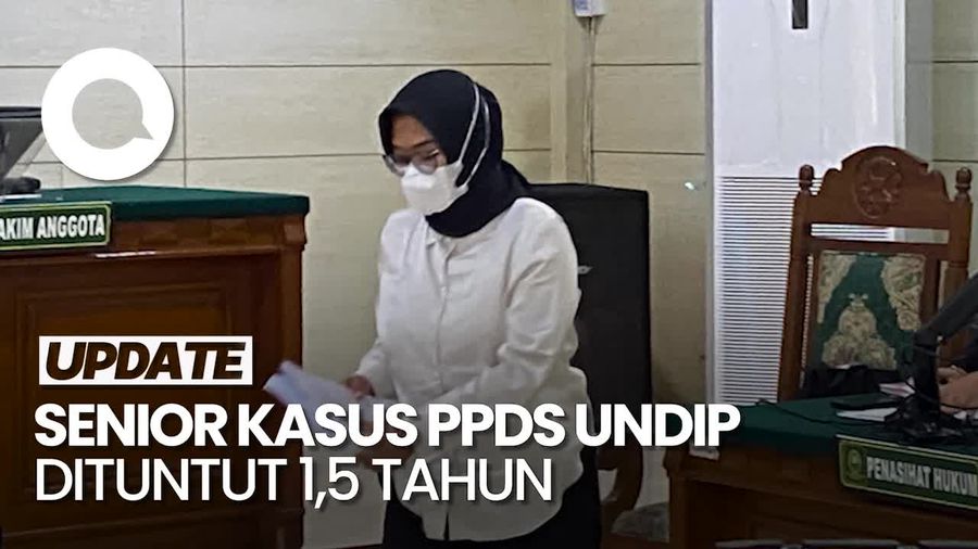Video: Senior PPDS Undip di Kasus Bullying dr Aulia Dituntut 1,5 Tahun