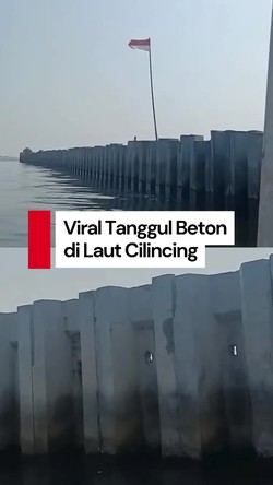 Video: Heboh Tanggul Beton di Laut Cilincing Jakarta Utara