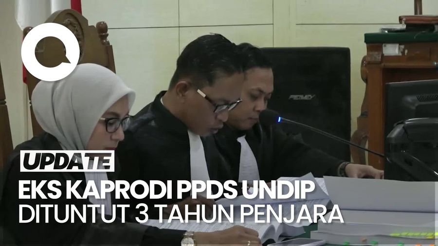 Video: Eks Kaprodi PPDS Anestesi Undip Dituntut 3 Tahun Penjara