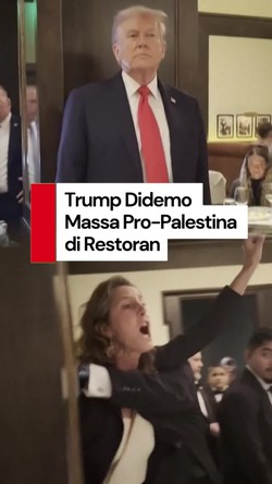 Video Trump Didemo Massa Pro-Palestina di Restoran, Diteriaki Hitler