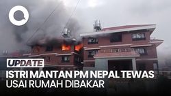 Video: Mencekam! Istri Eks PM  Nepal Tewas Usai Rumah Dibakar Demonstran