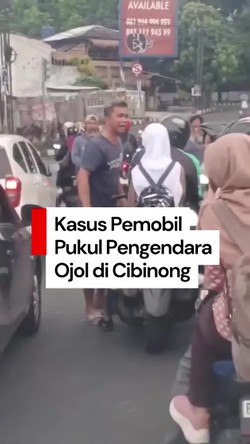 Video: Heboh Pemobil Pukul Pengendara Ojol di Cibinong, Polisi Turun Tangan
