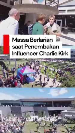 Video: Momen Kepanikan Massa Saat Penembakan Influencer Charlie Kirk