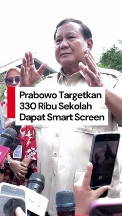 Video: Prabowo Targetkan 330 Ribu Sekolah Dapat Smart Screen Tahun Ini