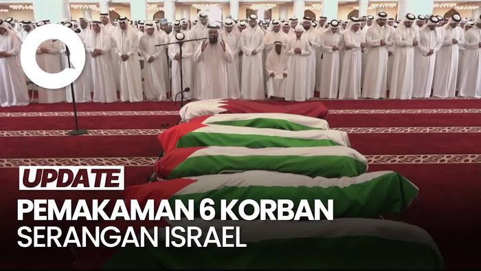Video: Qatar Gelar Pemakaman 6 Korban Serangan Israel di Doha