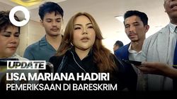 Video: Lisa Mariana Gandeng Pria saat Hadiri Pemeriksaan Bareskrim 