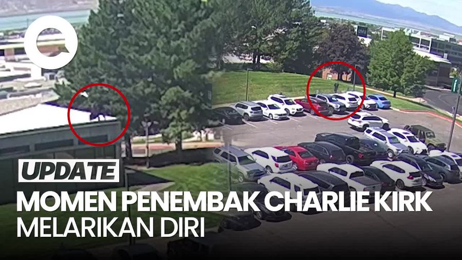 Video Rekaman CCTV Penembak Charlie Kirk Melarikan Diri