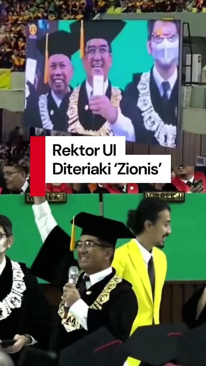 Video Viral Rektor UI Diteriaki Zionis Saat Acara Wisuda
