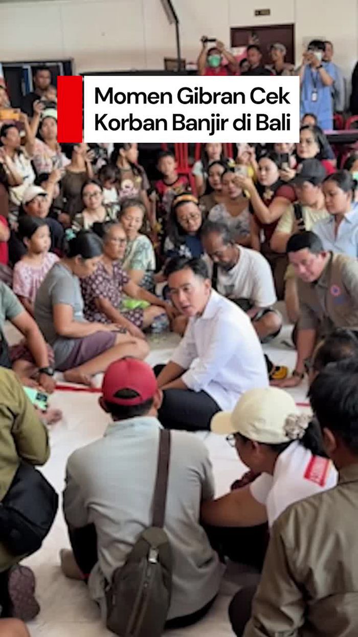 Video: Gibran Cek Pengungsi Banjir Bali, Minta Semua Korban Tetap Tenang