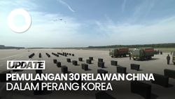 Video: Sisa jasad 30 relawan China dalam Perang Korea dipulangkan dari Korsel
