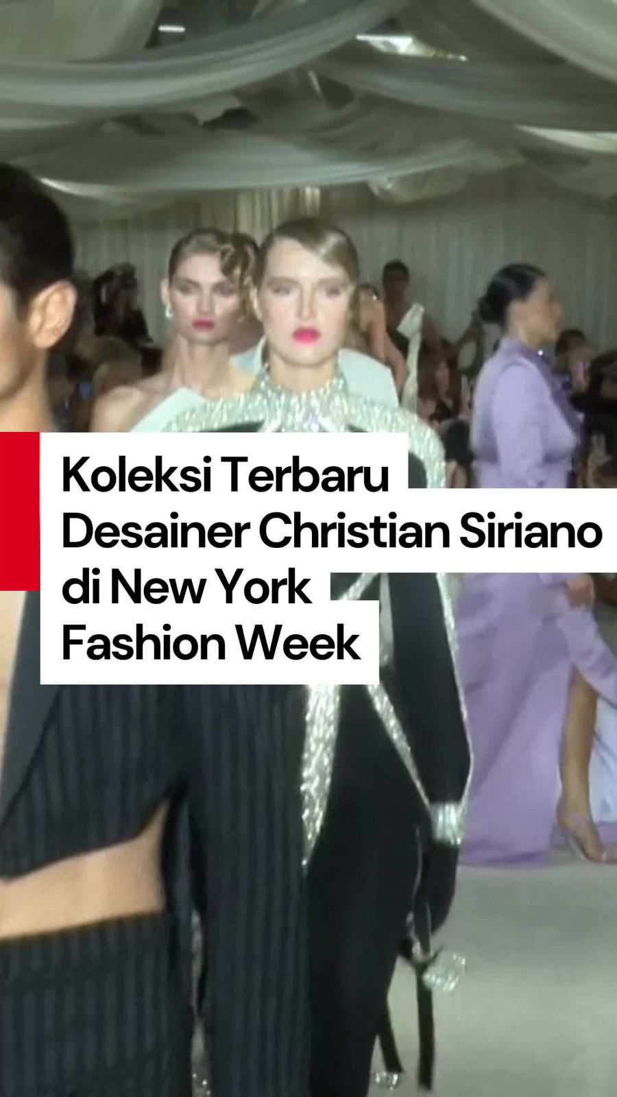 Video Christian Siriano Hidupkan Hollywood Klasik-Marlene Dietrich di NYFW