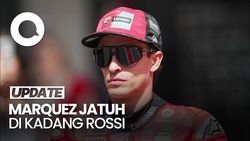 Video: Detik-detik Marquez Jatuh di Misano, Penonton Sorak Sorai
