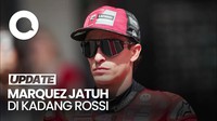 Video: Detik-detik Marquez Jatuh di Misano, Penonton Sorak Sorai