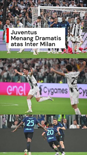 Video: Drama 7 Gol Warnai Kemenangan Juventus atas Inter Milan