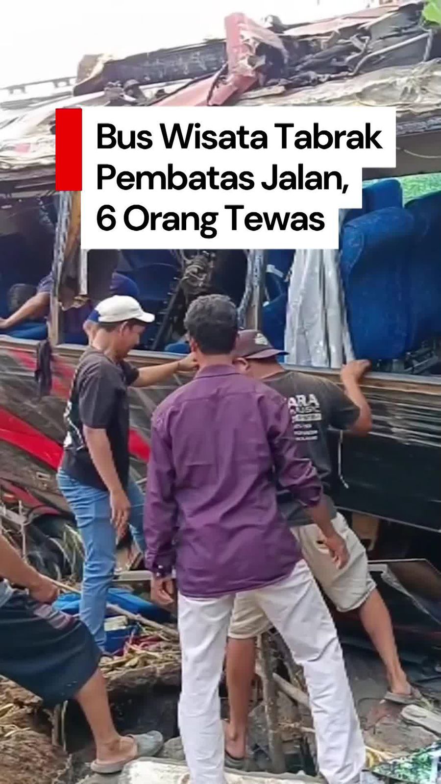 Video Kecelakaan Maut Bus Pariwisata di Probolinggo