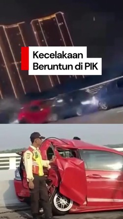 Video Kecelakaan Beruntun di PIK 2, Enam Mobil Rusak Parah
