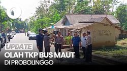 Video: Polisi Lakukan Olah TKP Bus Maut di Probolinggo