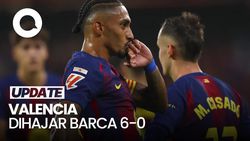 Video Hasil La Liga: Barcelona Hajar Valencia 6-0