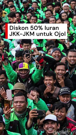 Video: Ojol-Kurir Dapat Diskon 50% Iuran JKK-JKM