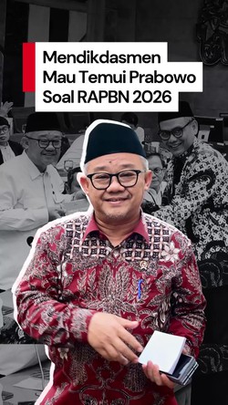 Video Mendikdasmen Mau Ngadu ke Prabowo soal Anggaran Cuma Ditambah Rp 400 M
