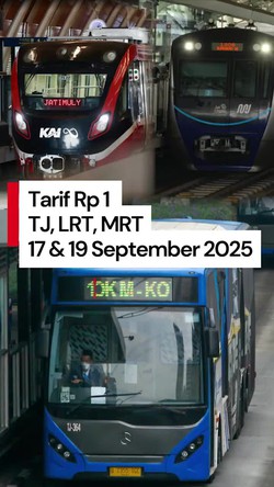 Video: Cuma 2 Hari! Naik TransJakarta, MRT, dan LRT Rp 1