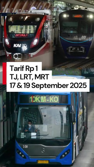 Video: Cuma 2 Hari! Naik TransJakarta, MRT, dan LRT Rp 1