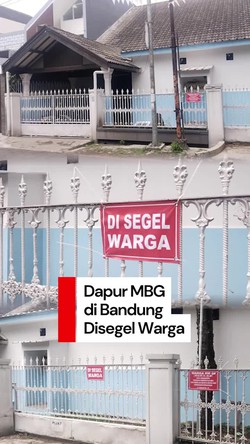 Video Dapur MBG di Turangga Bandung Disegel Warga
