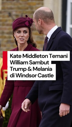 Video: Gaya Elegan Kate Middleton saat Sambut Trump dan Melania di Windsor