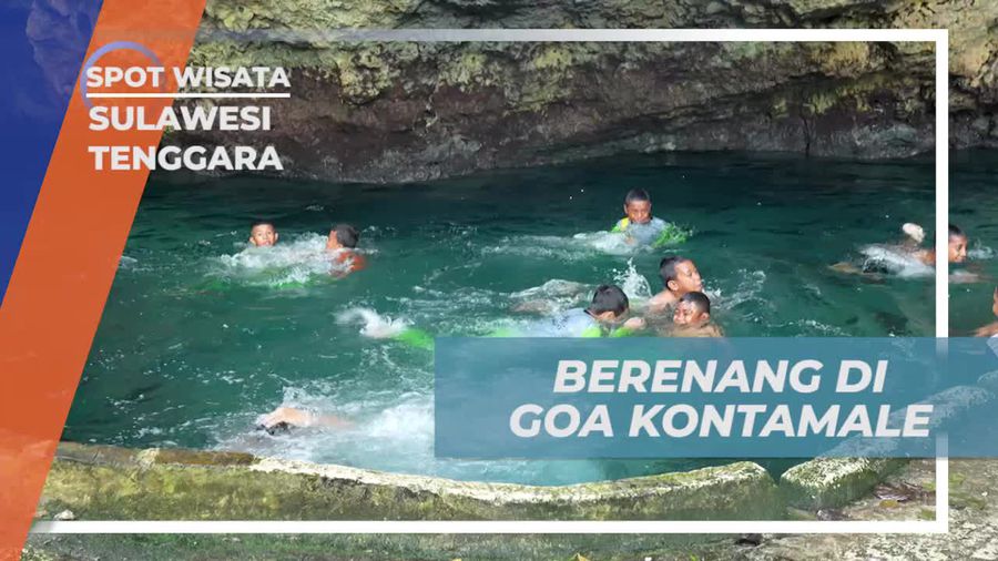 Berenang Segar di Goa Kontamale Bersama Anak-anak dan Selebriti di Sulawesi Tenggara  