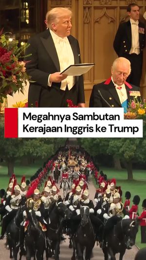 Video Sambutan Megah Kerajaan Inggris ke Trump: Parade Kuda-Jamuan Mewah