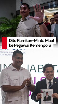 Video Dito: Maaf Jika Banyak Salah, Menpora Pekerjaan Resmi Pertama Saya
