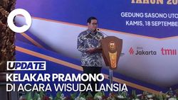 Video Kelakar Pramono di Acara Wisuda Lansia: Ada yang Ketemu Jodohnya?
