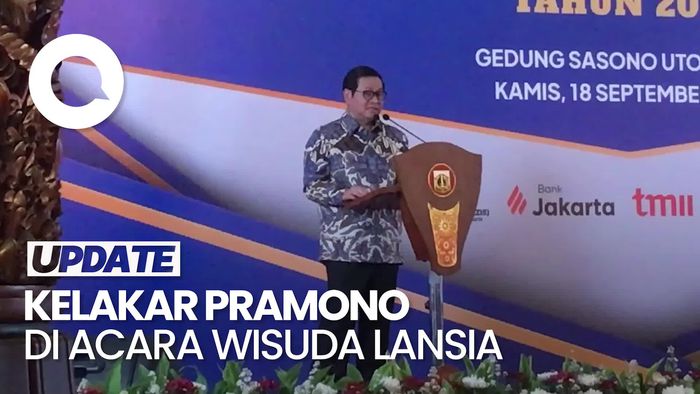 Video Kelakar Pramono di Acara Wisuda Lansia: Ada yang Ketemu Jodohnya?