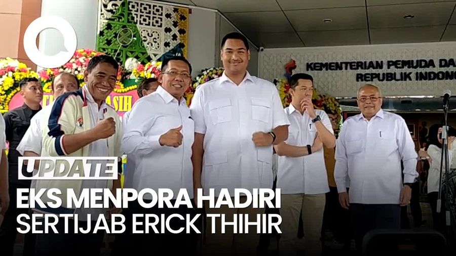 Video: Sejumlah Eks Menpora Hadiri Sertijab Erick Thohir-Dito