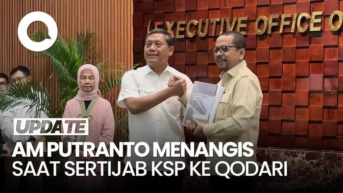 Video Momen AM Putranto Menangis Saat Sertijab KSP ke Qodari