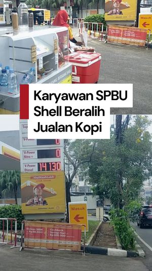 Video: Karyawan SPBU Shell di Jaksel Jualan Kopi Buntut Stok BBM Kosong