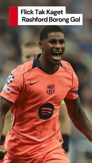 Video Hansi Flick Nggak Kaget Rashford Borong Gol Lawan Newcastle