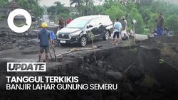Video: Tanggul di Lumajang Terkikis Banjir Lahar Gunung Semeru