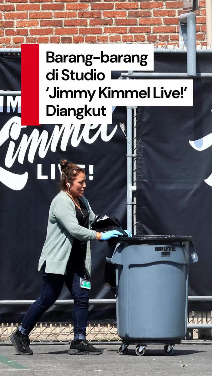 Video: Pekerja Sibuk Angkut Barang dari Studio Jimmy Kimmel Live!