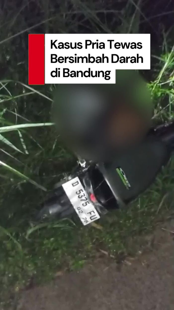 Video Pria di Bandung Ditemukan Tewas Penuh Darah saat Motornya Masih Hidup