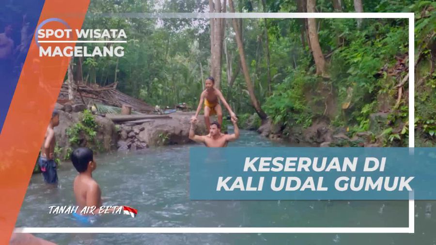 Nikmati Keseruan Bermain Air dan Berenang di Kali Udal Gumuk, Magelang  