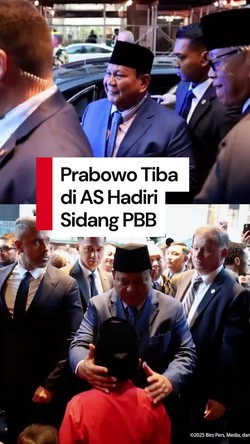 Video: Momen Prabowo Disambut Saat Tiba di AS Hadiri Sidang Umum PBB