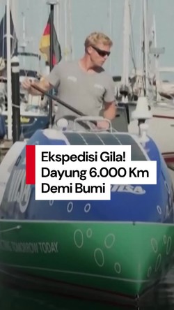 Video: Bukan Cari Rekor, Atlet Jerman Ini Dayung 6.000 Km Demi Bumi