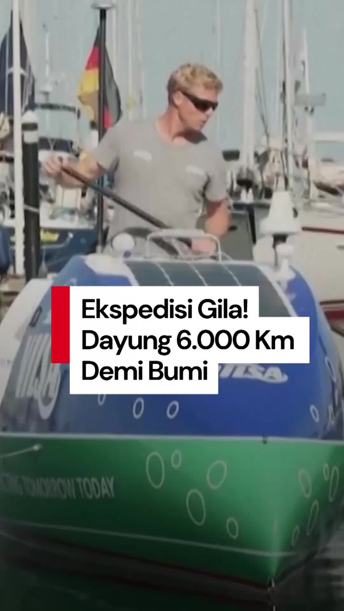 Video: Bukan Cari Rekor, Atlet Jerman Ini Dayung 6.000 Km Demi Bumi