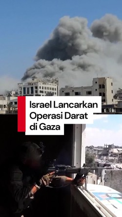 Video Israel Lancarkan Operasi Darat di Gaza, Ratusan Ribu Warga Dipaksa Pergi