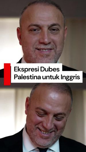 Video: Senyum Bahagia Perwakilan Palestina Sambut Pengakuan Inggris