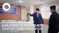 Video: Heboh! Kakanwil Kemenag NTB Lempar Tiang Mikrofon saat Pelantikan