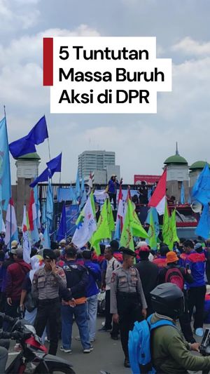 Video 5 Tuntutan Buruh ke DPR: Tolak Upah Murah-Supremasi Sipil