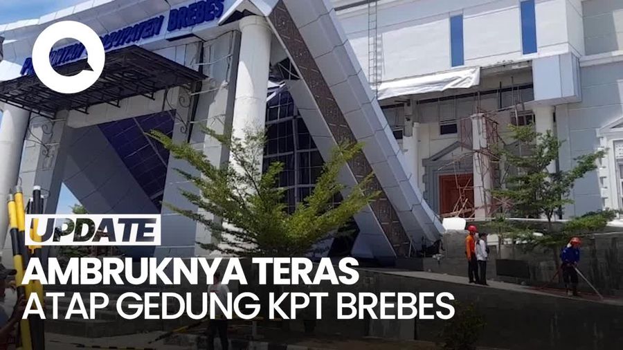 Video: Sederet Fakta Ambruknya Atap Teras Gedung KPT Brebes