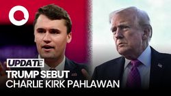 Video Trump Hadiri Upacara Pemakaman Charlie Kirk: Dia Pahlawan Amerika